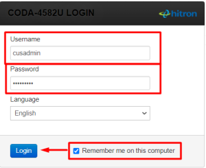 type username and password to login
